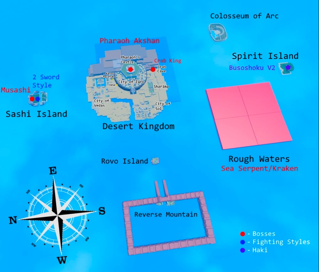 Map of the Second Sea (New World)