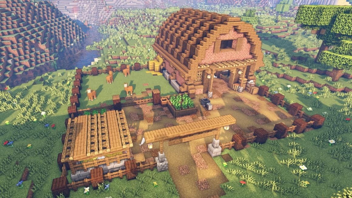 minecraft barn farm