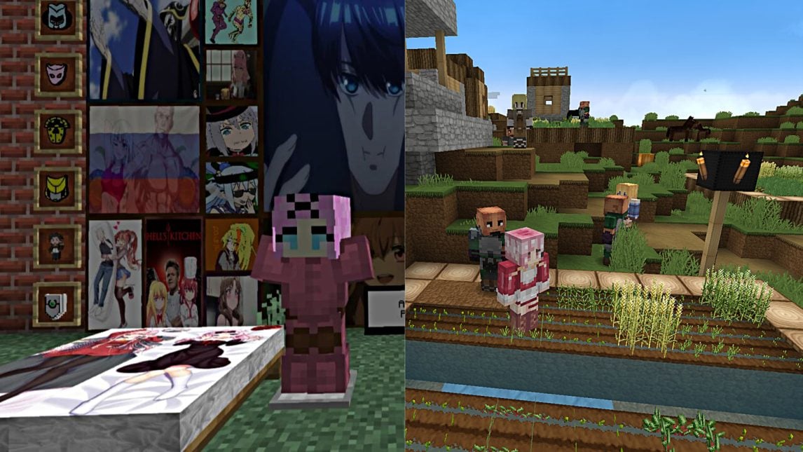 minecraft 1.12.2 anime texture pack mobs