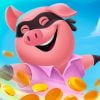Coin Master free spins: Coin Master pig giving away free spins and coins.