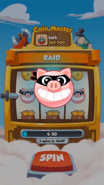 THE PIG ARMORY SEQUENCE FOR COIN MASTER (Raid madness - 5 points event) 