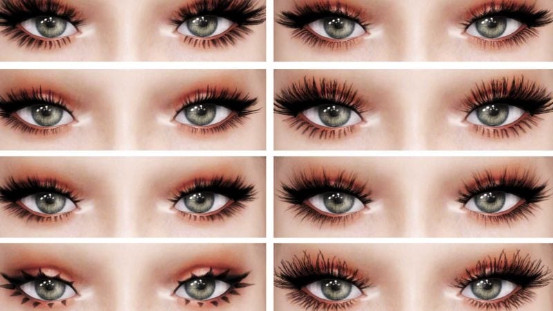 Sims 4 cc eyelashes maxis match - mazmemory