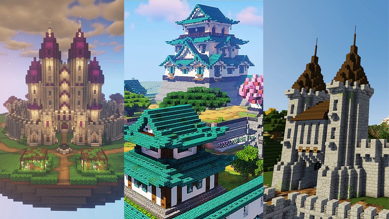 Minecraft Castles 1536x864 