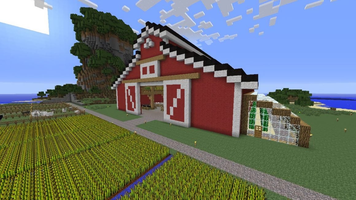 Minecraft 6 Simple Farms in 1 Barn - Tutorial