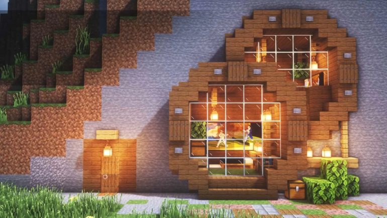Simple Mountain House Minecraft 770x433 